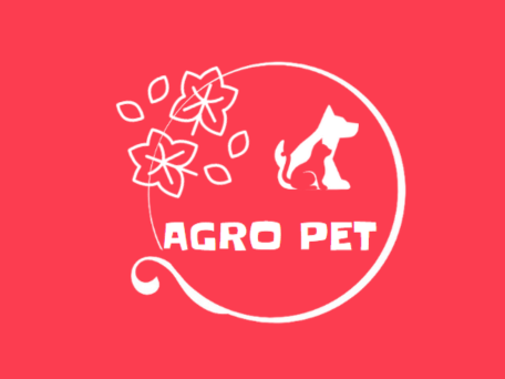 Logo branca de fundo vermelho da AgroPet na seção sobre a empresa